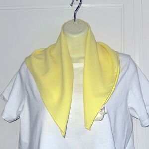 Nwot vintage 70s Glentex yellow polyester‎ square scarf